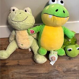 Green and Yellow Plush Dinosaur Toy